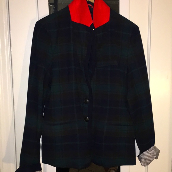 Merona Tartan Plaid Blazer Size 12 - Picture 2 of 6